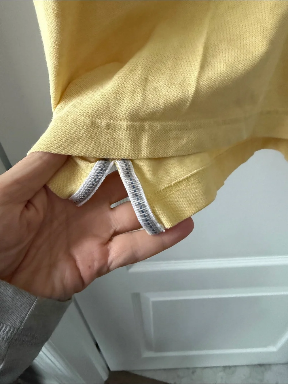 Banana Republic Yellow Polo Shirt Men’s Large Cotton Stretch Elephant Logo